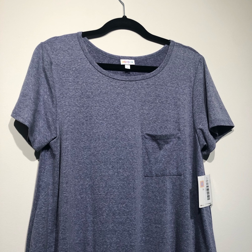 LuLaRoe Carly NWT Heather Blue High Low Dress L